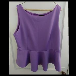 Lilac peplum top, size XL